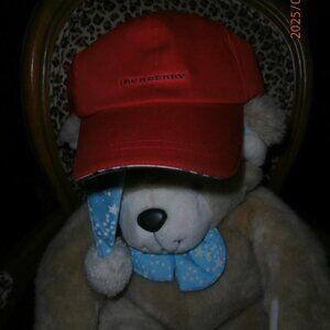 burberry golf red baseball cap